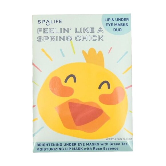 8 SpaLife Feelin Like A Spring Chick Lip & Under Eye Masks Duo Lot - Picture 2 of 4